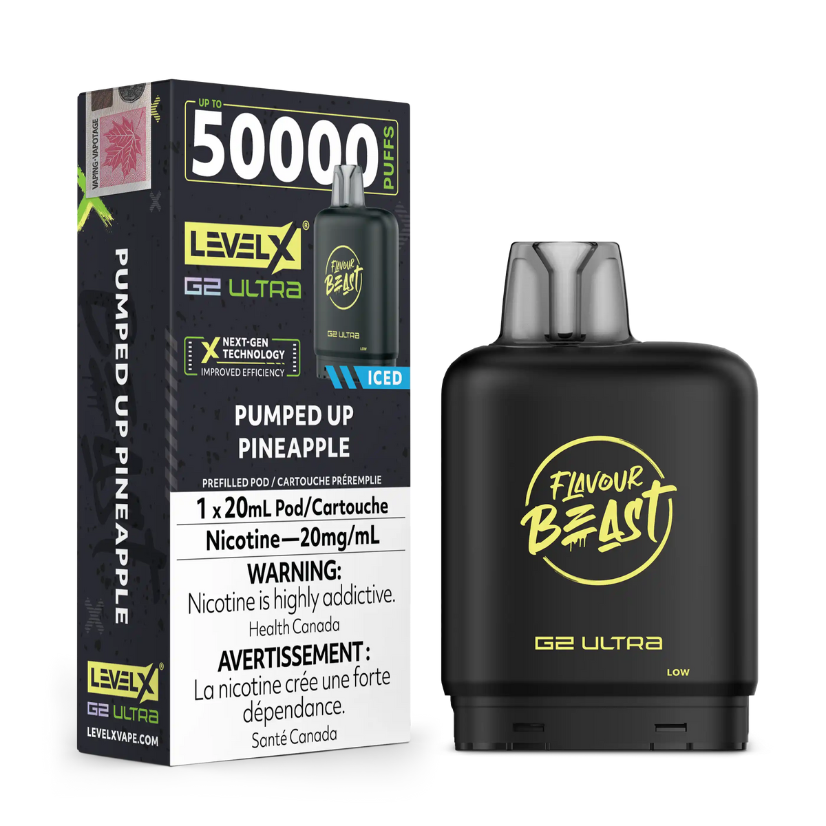 Pumped Up Pineapple by Level X Flavour Beast G2 Ultra 50K