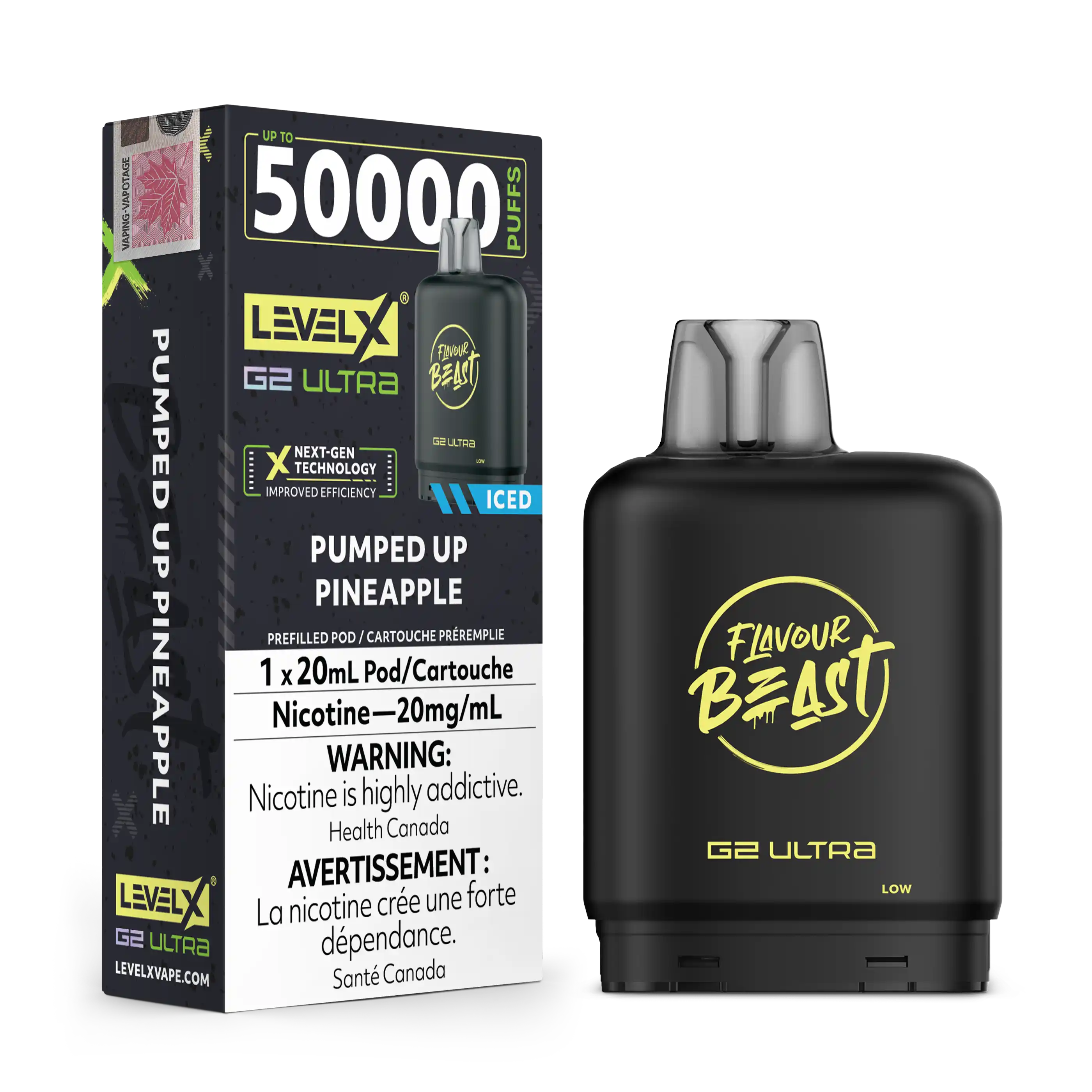 Pumped Up Pineapple by Level X Flavour Beast G2 Ultra 50K