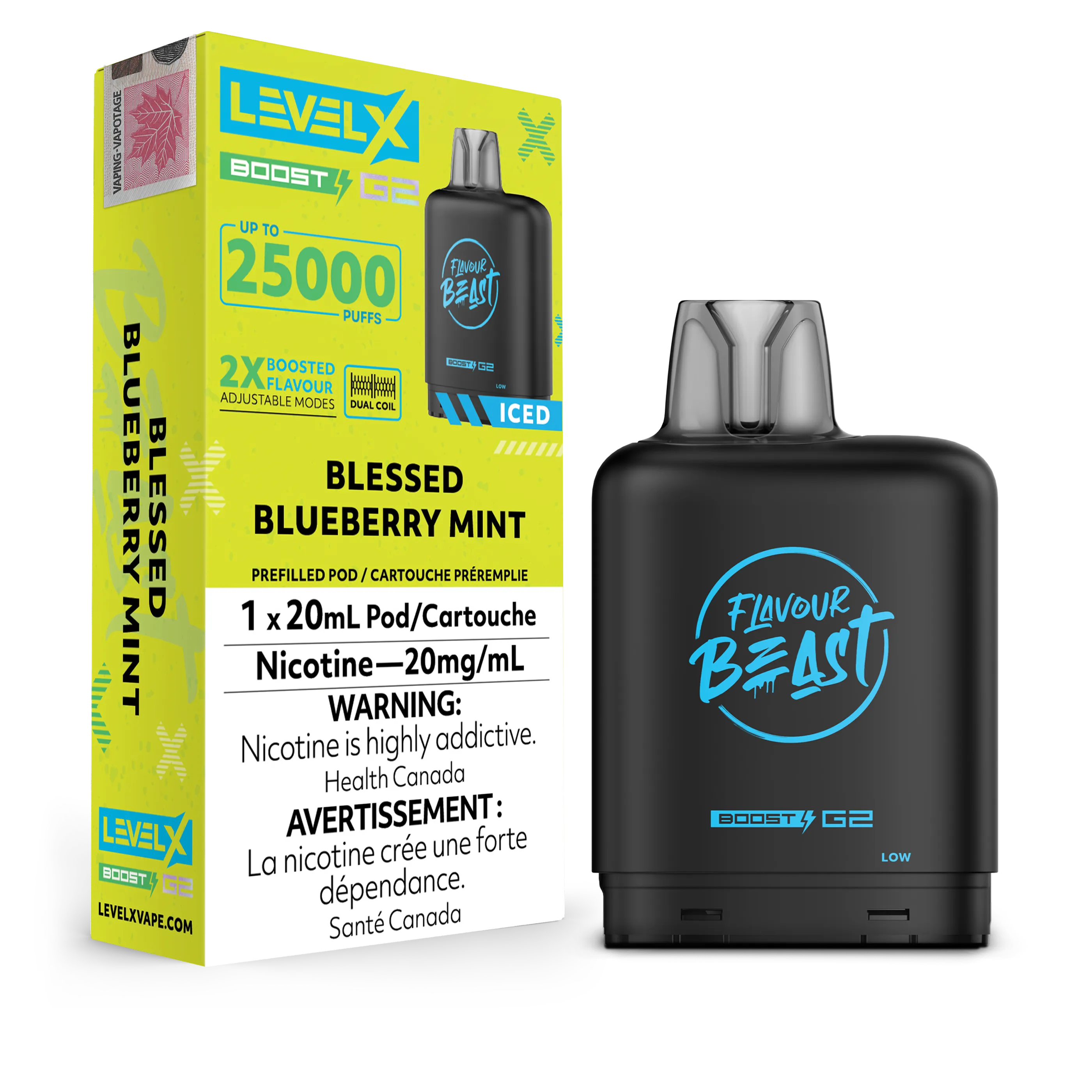Blessed Blueberry Mint (Iced) Flavour Beast Boost G2 Pods 25K