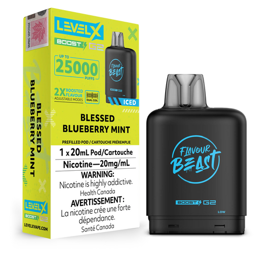 Blessed Blueberry Mint (Iced) Flavour Beast Boost G2 Pods 25K