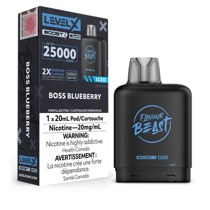Boss Blueberry Iced Flavour Beast Boost G2 Pods 25K