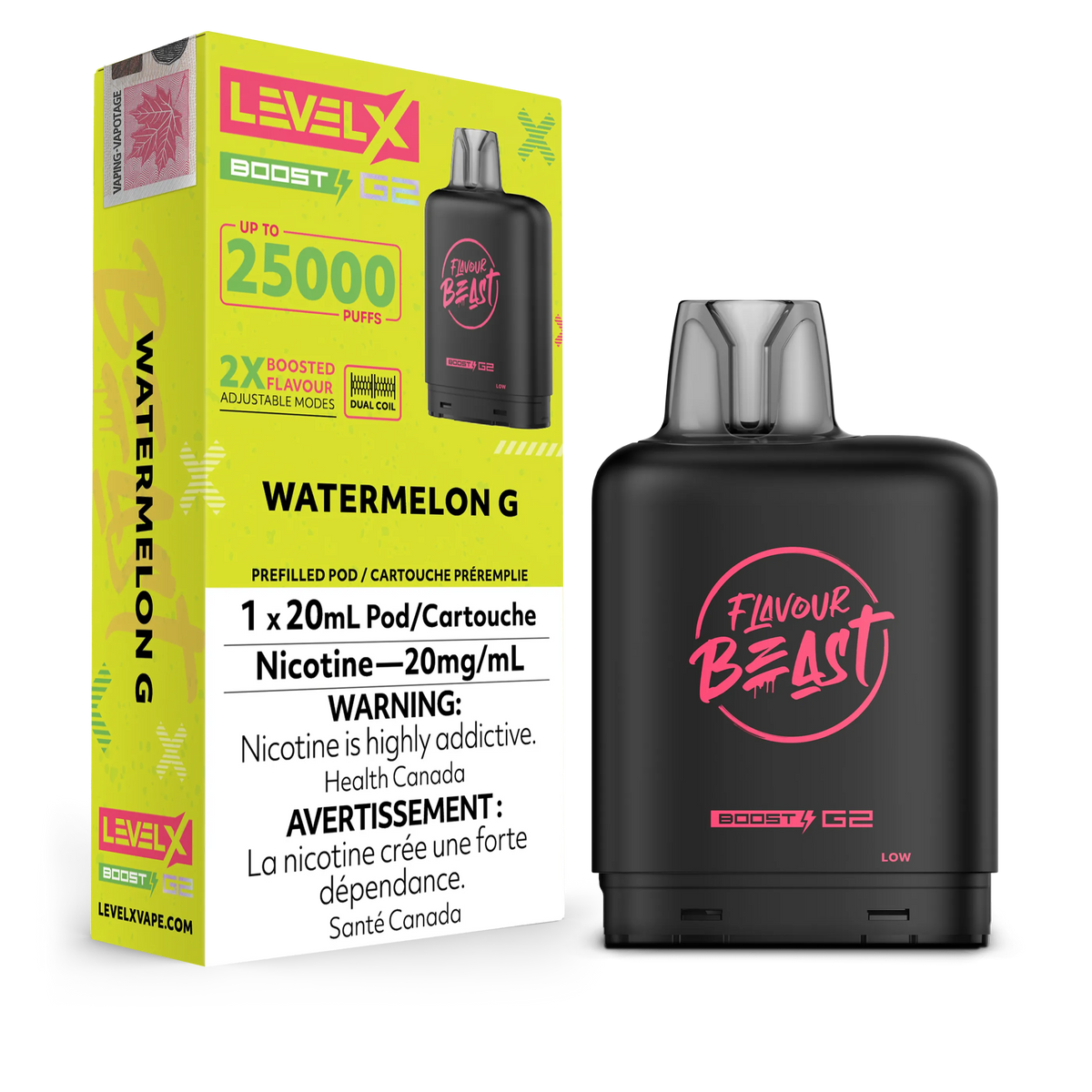 Watermelon G Flavour Beast Boost G2 Pods 25K
