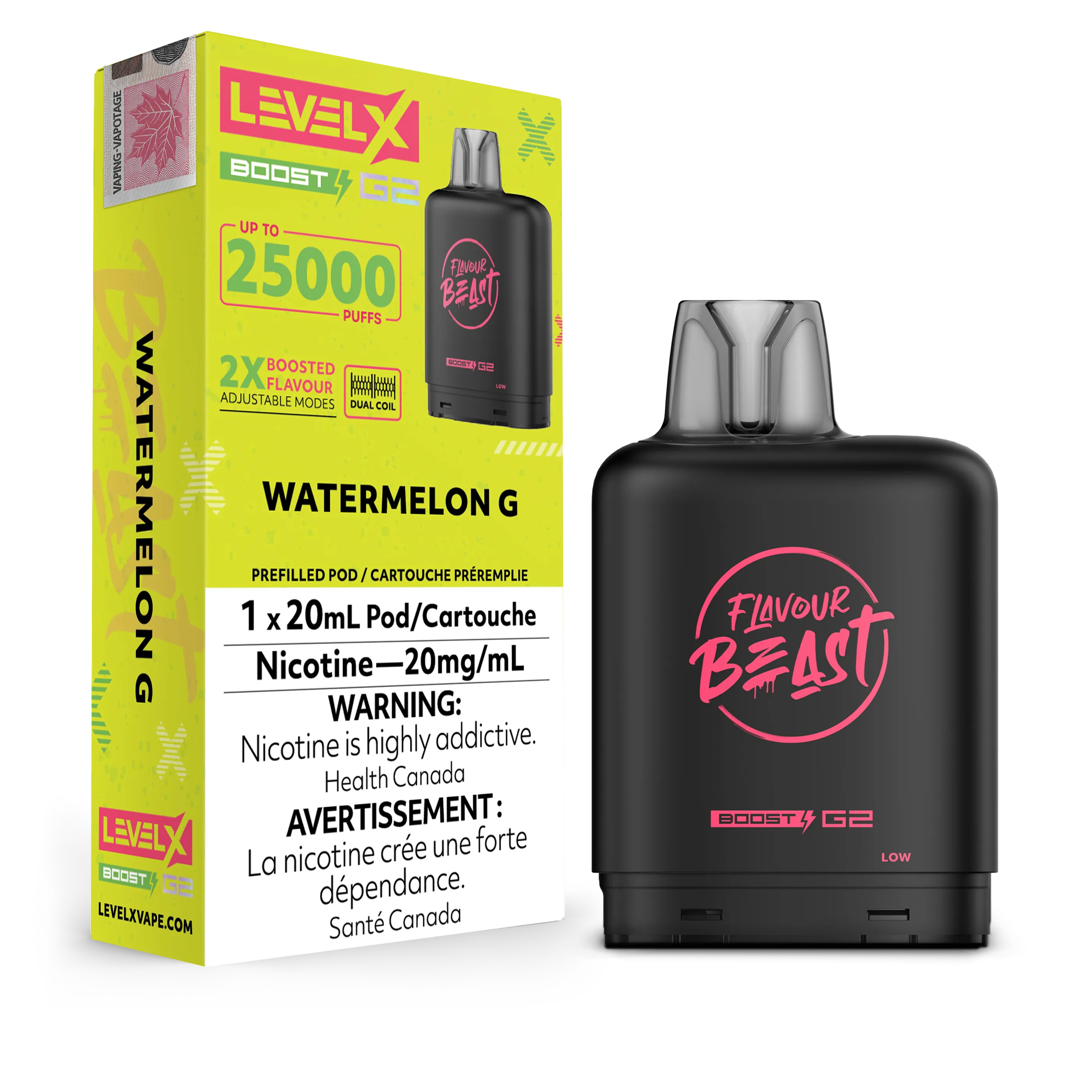 Watermelon G Flavour Beast Boost G2 Pods 25K