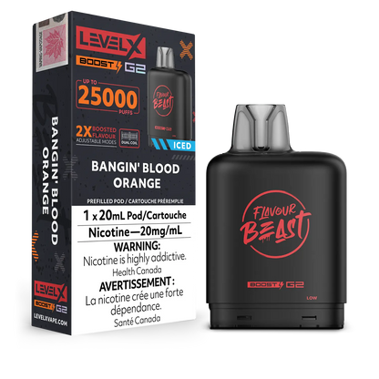 Bangin' Blood Orange Iced Flavour Beast Boost G2 Pods 25K