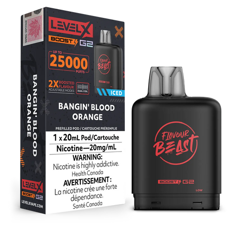 Bangin' Blood Orange Iced Flavour Beast Boost G2 Pods 25K