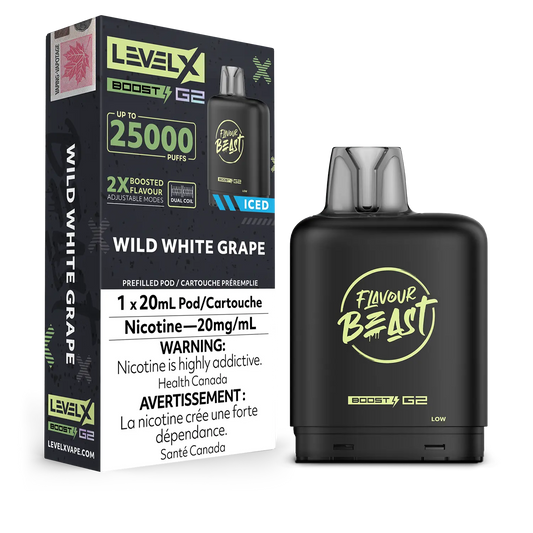 Wild White Grape Iced Flavour Beast Boost G2 Pods 25K