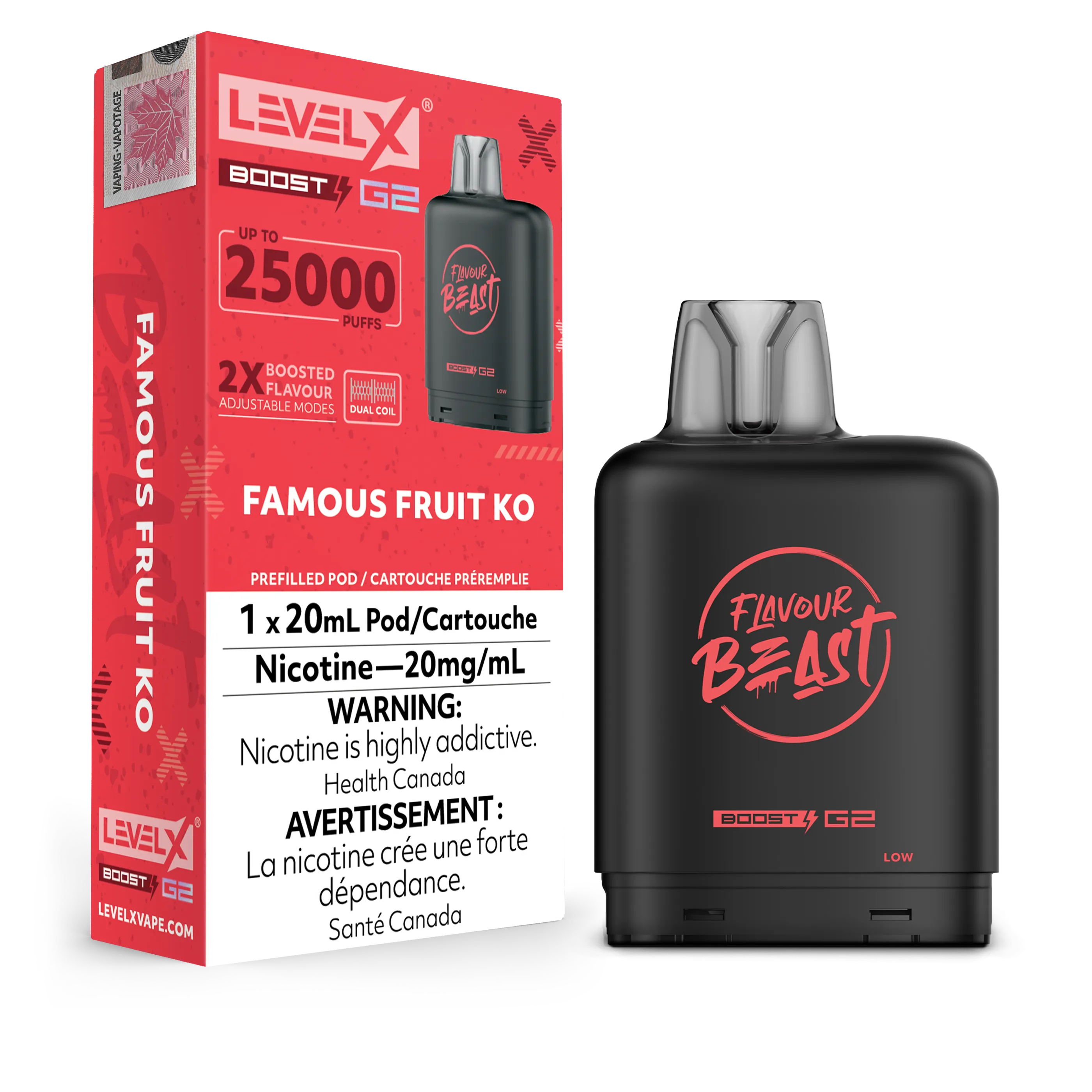 Famous Fruit KO Iced Flavour Beast Boost G2 Pods 25K