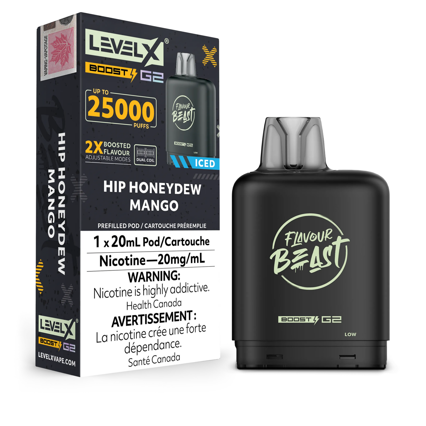 Hip Honeydew Mango Iced Flavour Beast Boost G2 Pods 25K