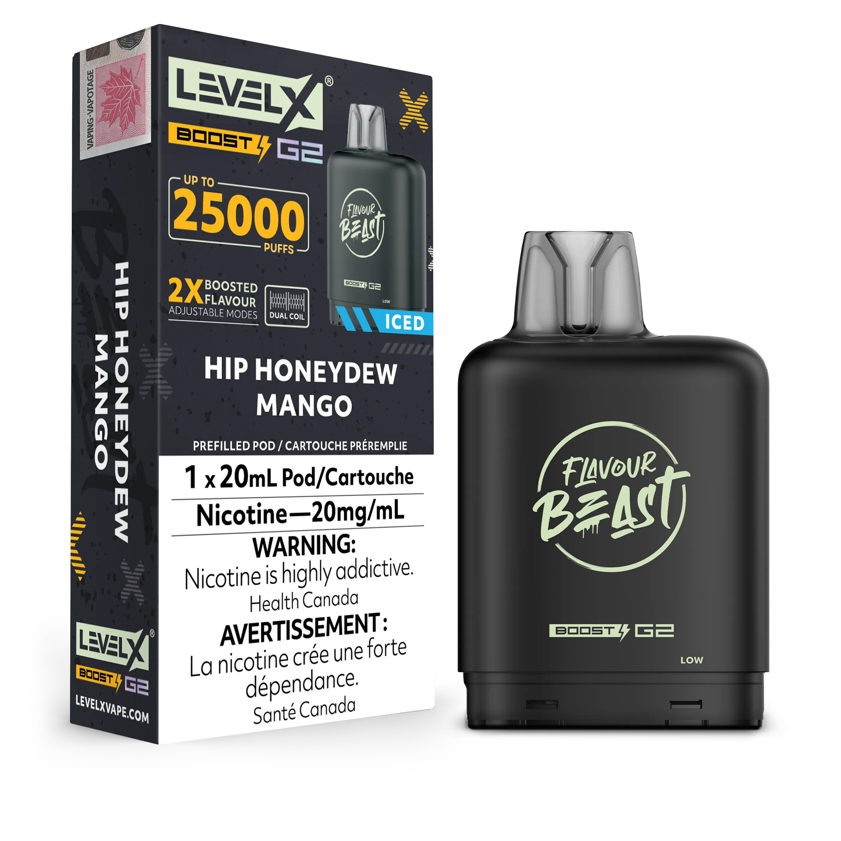 Hip Honeydew Mango Iced Flavour Beast Boost G2 Pods 25K