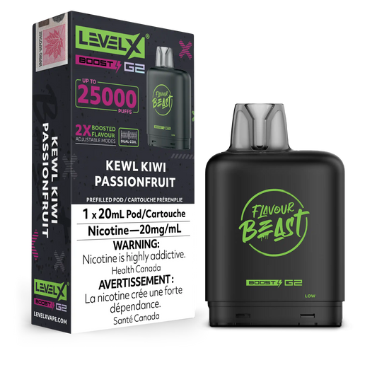 Kewl Kiwi Passionfruit Iced Flavour Beast Boost G2 Pods 25K