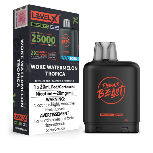 Woke Watermelon Tropica Iced Flavour Beast Boost G2 Pods 25K