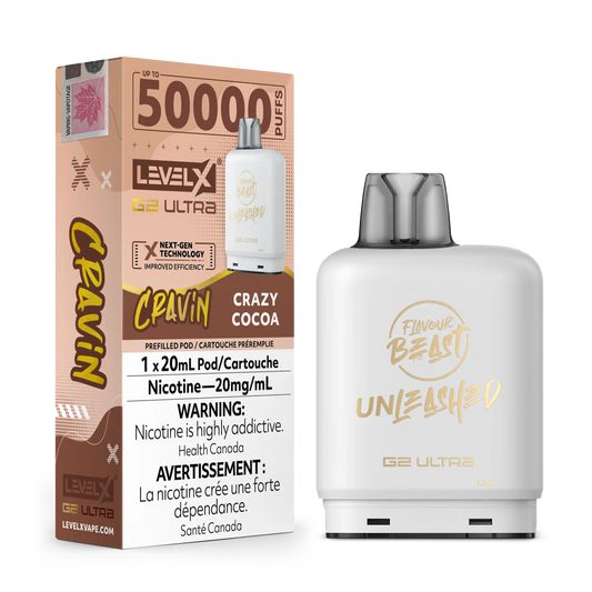 Cravin' Crazy Cocoa by Level X Flavour Beast Unleashed G2 Ultra 50K