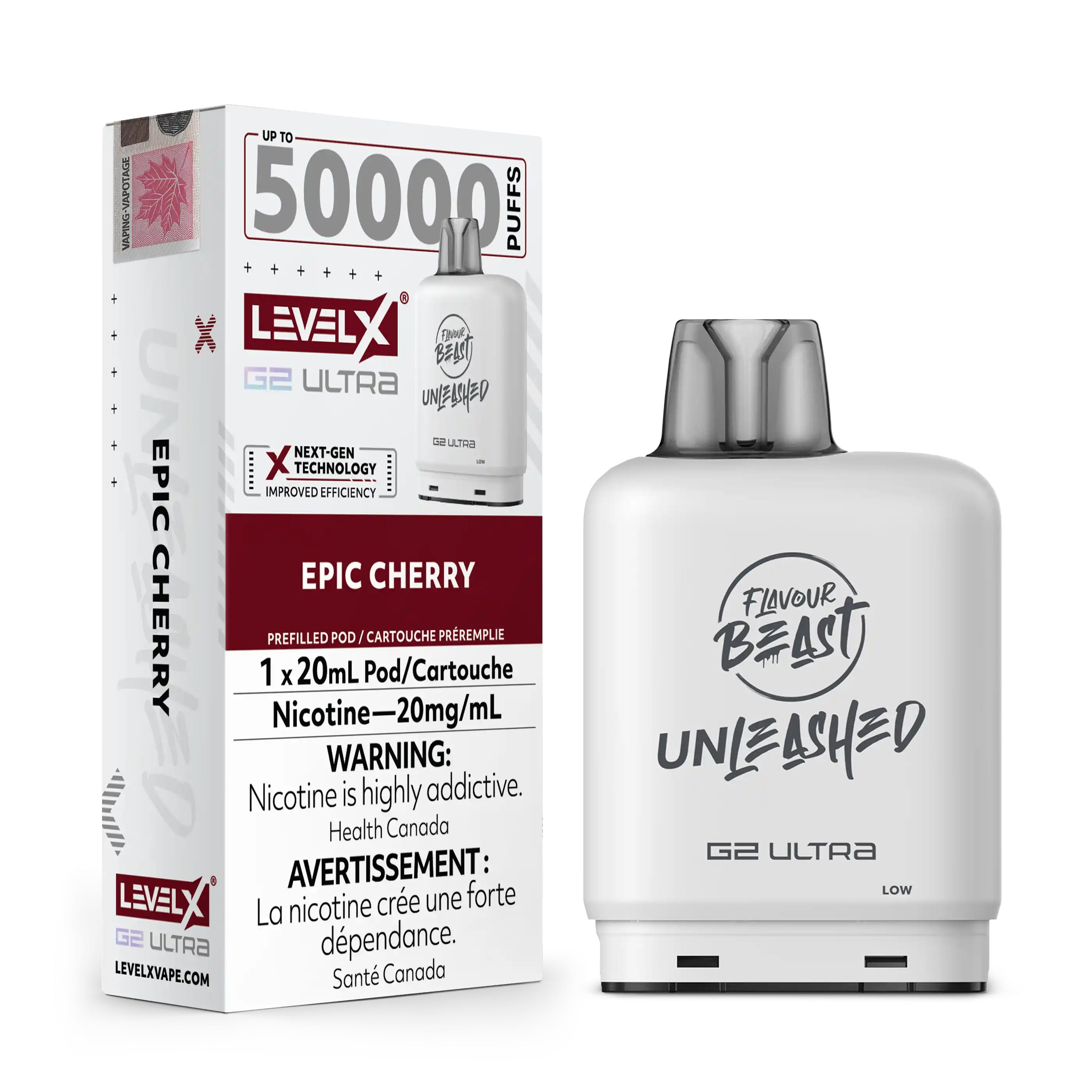 Epic Cherry by Level X Flavour Beast Unleashed G2 Ultra 50K