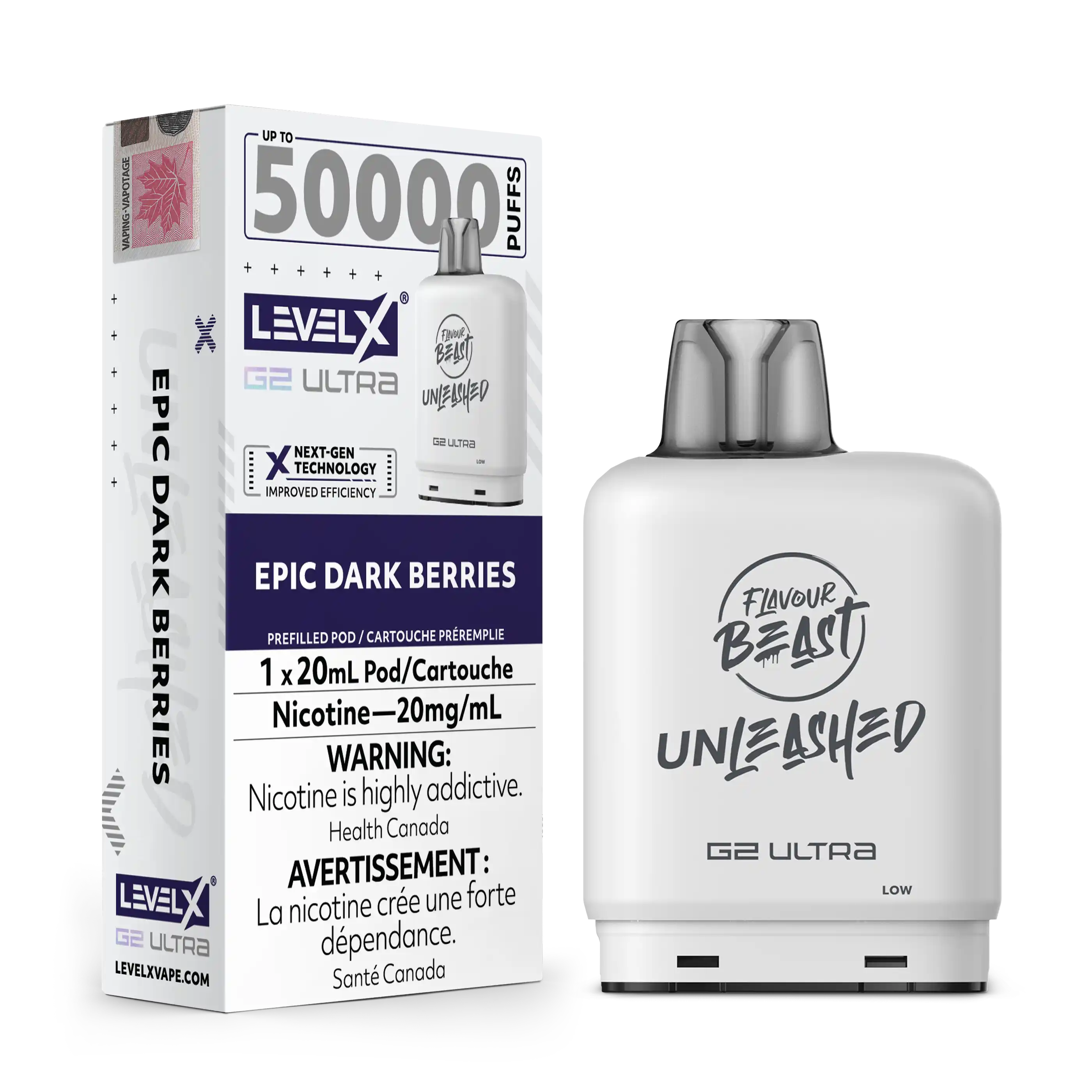 Epic Dark Berries by Level X Flavour Beast Unleashed G2 Ultra 50K