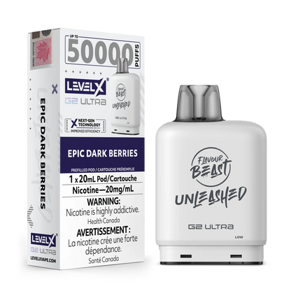 Epic Dark Berries by Level X Flavour Beast Unleashed G2 Ultra 50K