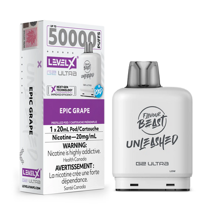Epic Grape by Level X Flavour Beast Unleashed G2 Ultra 50K