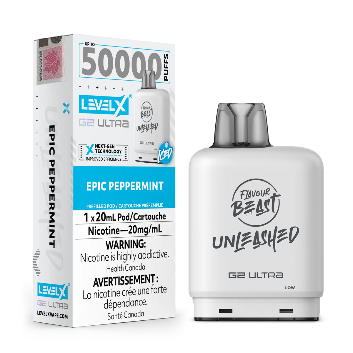 Epic Peppermint by Level X Flavour Beast Unleashed G2 Ultra 50K