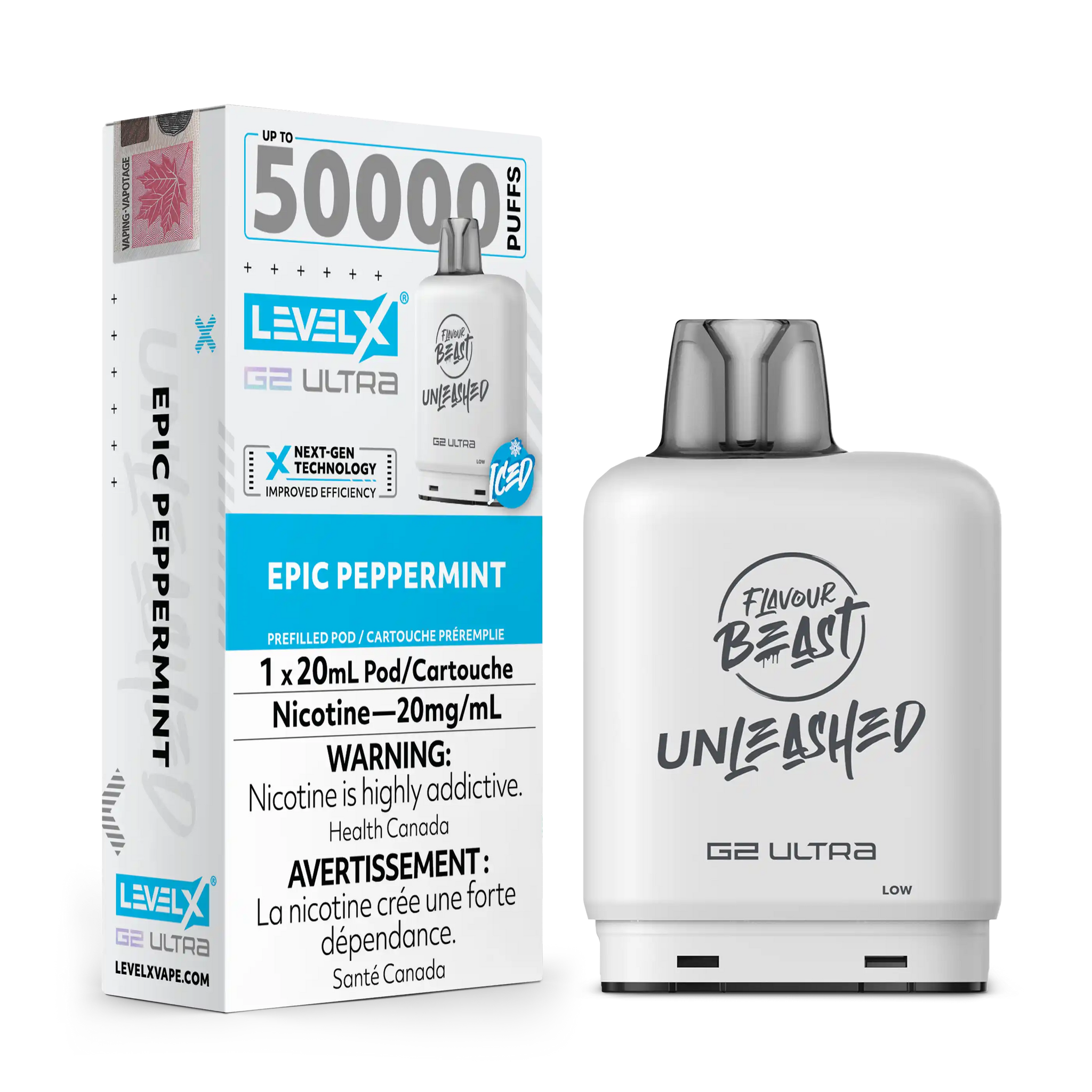 Epic Peppermint by Level X Flavour Beast Unleashed G2 Ultra 50K