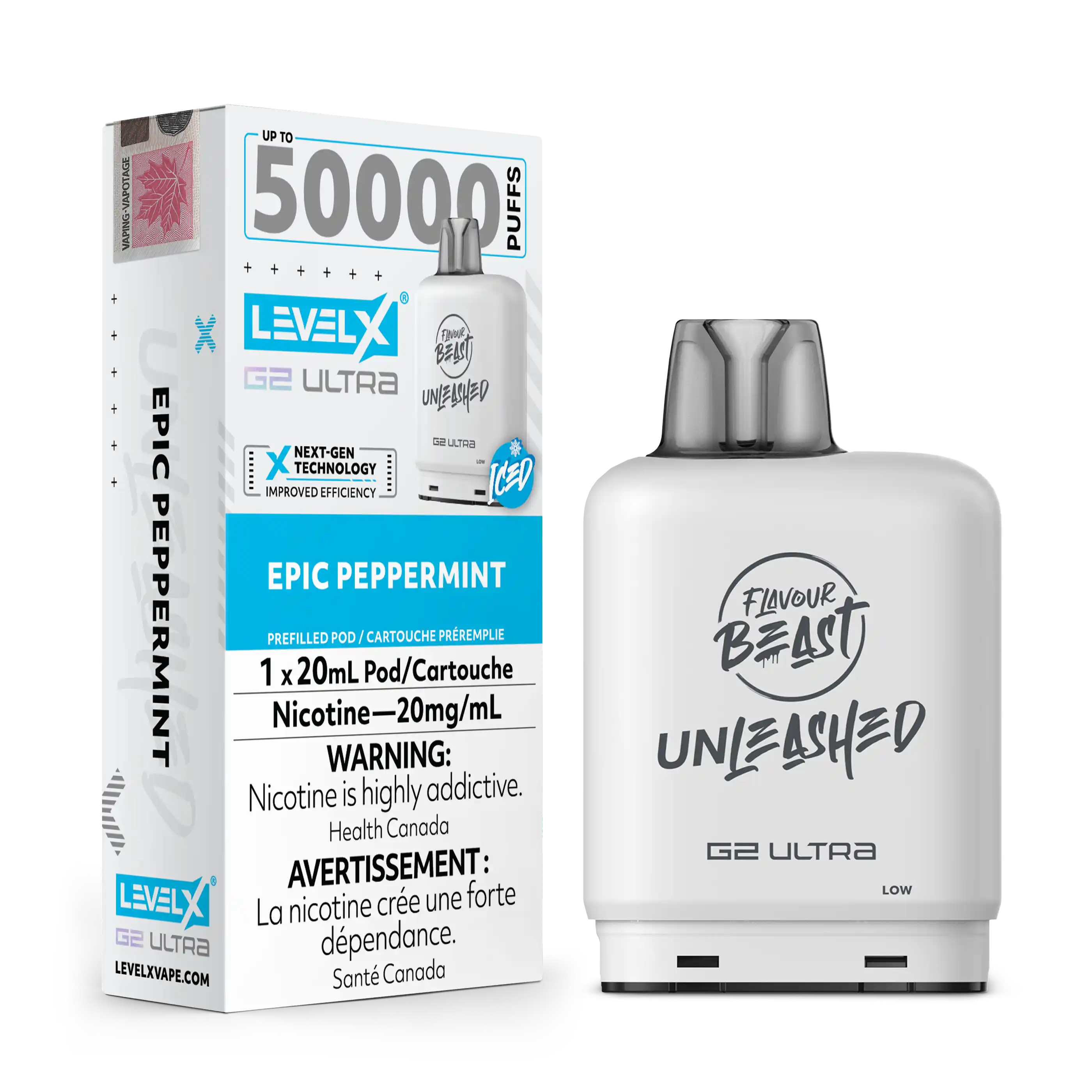 Epic Peppermint by Level X Flavour Beast Unleashed G2 Ultra 50K