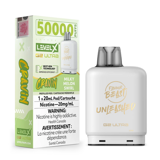 Cravin' Milky Melon Swirl by Level X Flavour Beast Unleashed G2 Ultra 50K