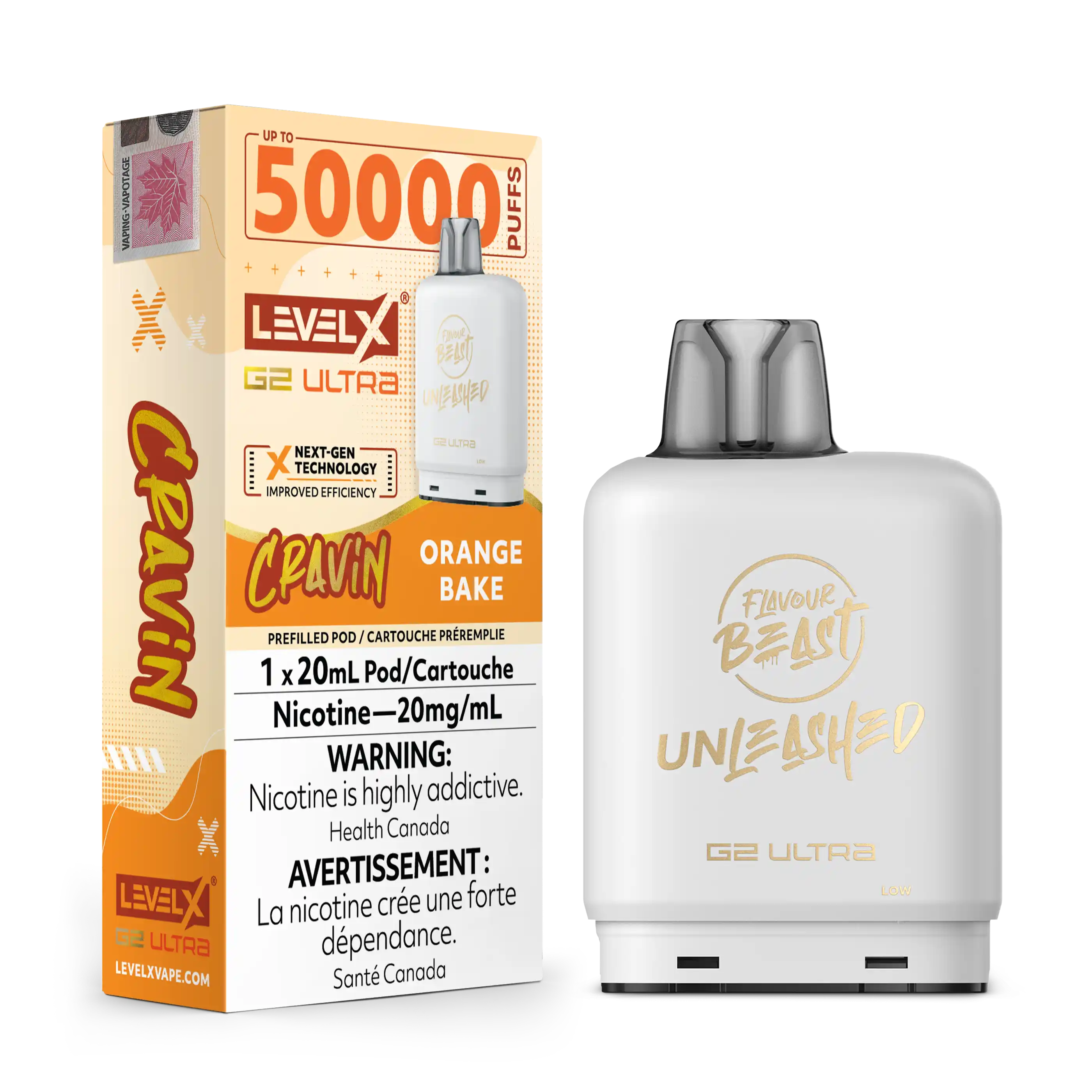 Cravin' Orange Bake by Level X Flavour Beast Unleashed G2 Ultra 50K