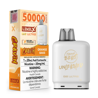 Cravin' Orange Bake by Level X Flavour Beast Unleashed G2 Ultra 50K