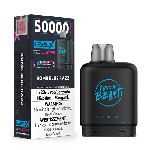 Bomb Blue Razz by Level X Flavour Beast G2 Ultra 50K