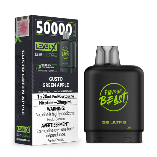 Gusto Green Apple by Level X Flavour Beast G2 Ultra 50K