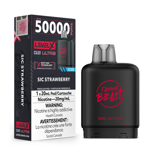 Sic Strawberry by Level X Flavour Beast G2 Ultra 50K