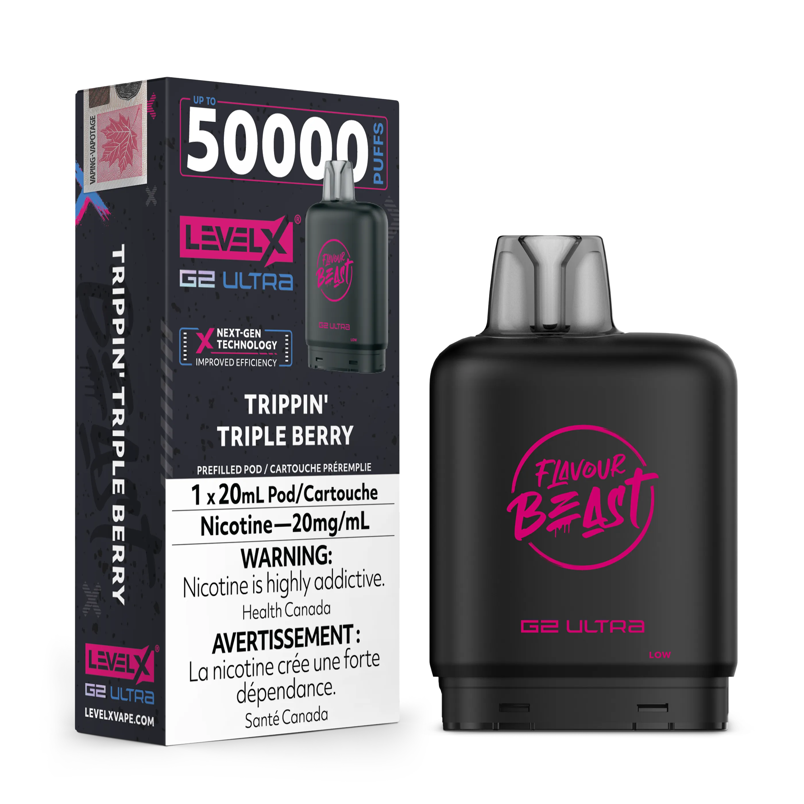 Trippin' Triple Berry by Level X Flavour Beast G2 Ultra 50K