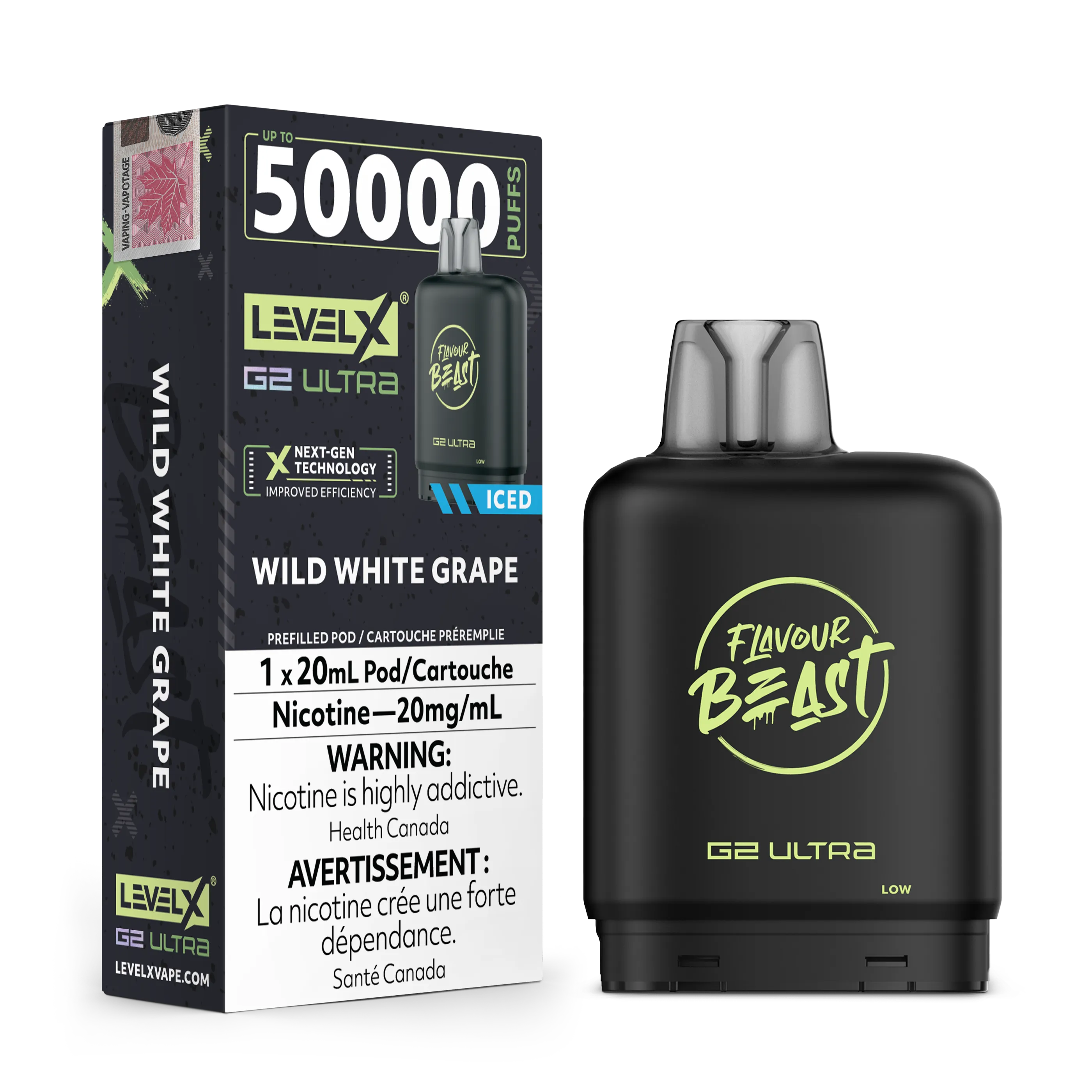 Wild White Grape by Level X Flavour Beast G2 Ultra 50K