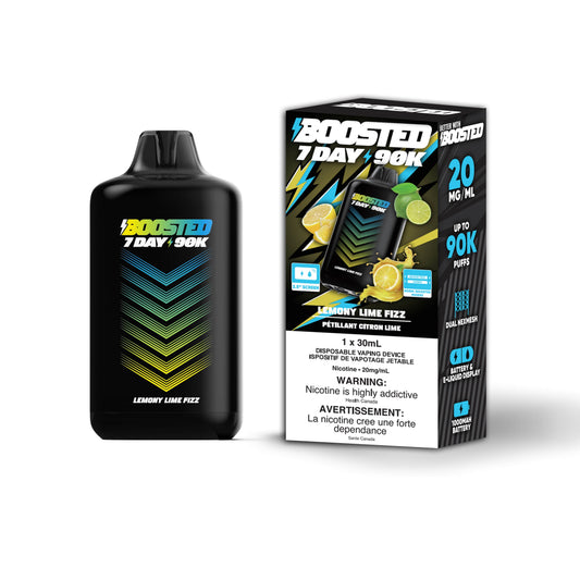 Lemony Lime Fizz Boosted 7 Day 90K - Disposable Vape