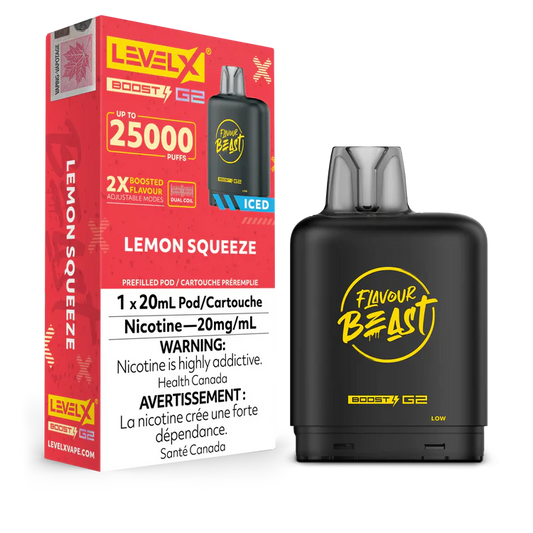 Lemon Squeeze Iced Flavour Beast Boost G2 Pods 25K