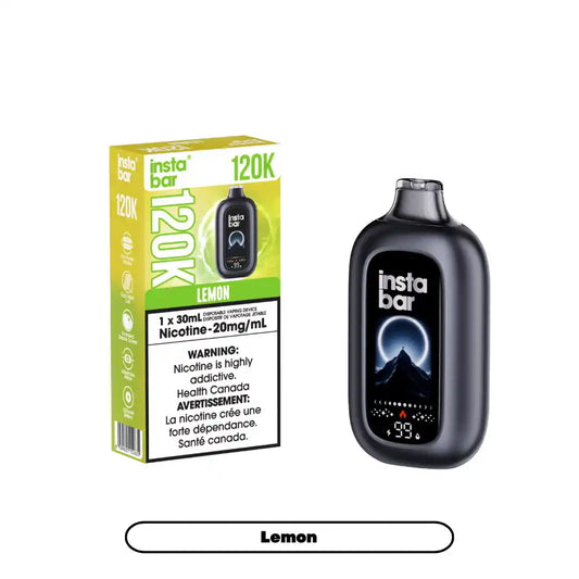 Lemon Insta Bar 120K - Disposable Vape – 20mg by INSTA BAR