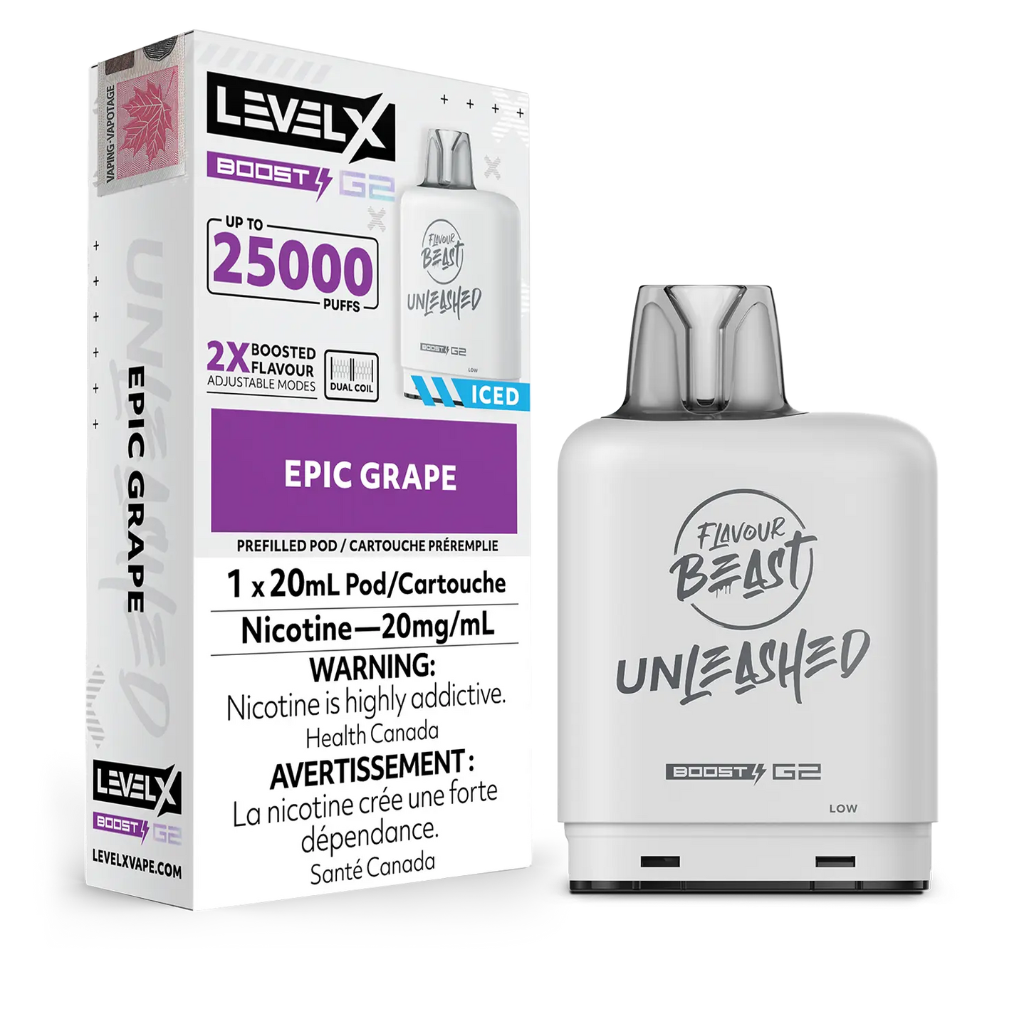 Epic Grape Flavour Beast Boost G2 Unleashed Pods 25K
