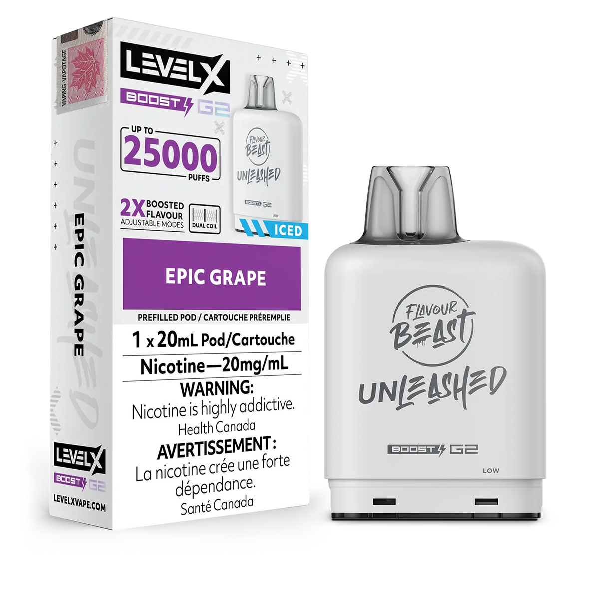 Epic Grape Flavour Beast Boost G2 Unleashed Pods 25K