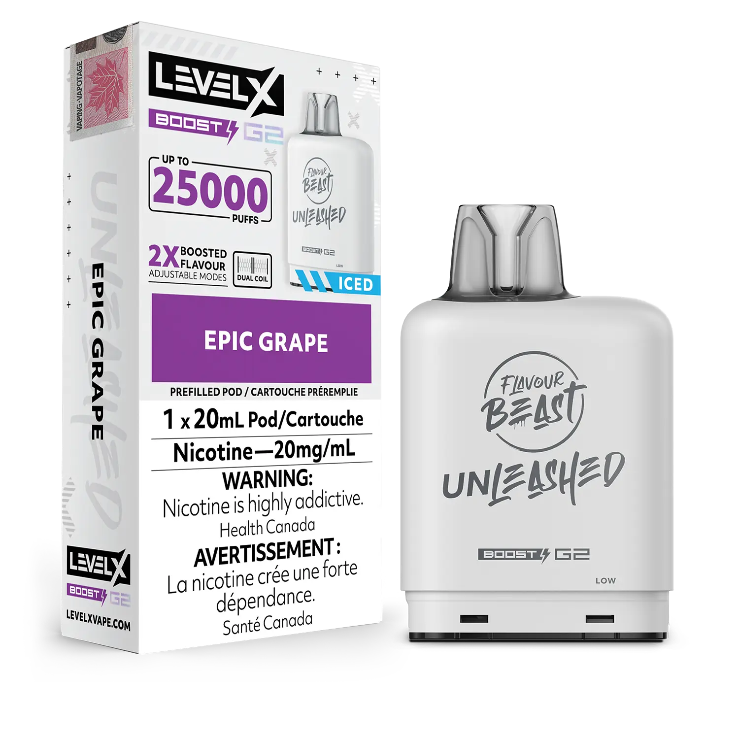 Epic Grape Flavour Beast Boost G2 Unleashed Pods 25K