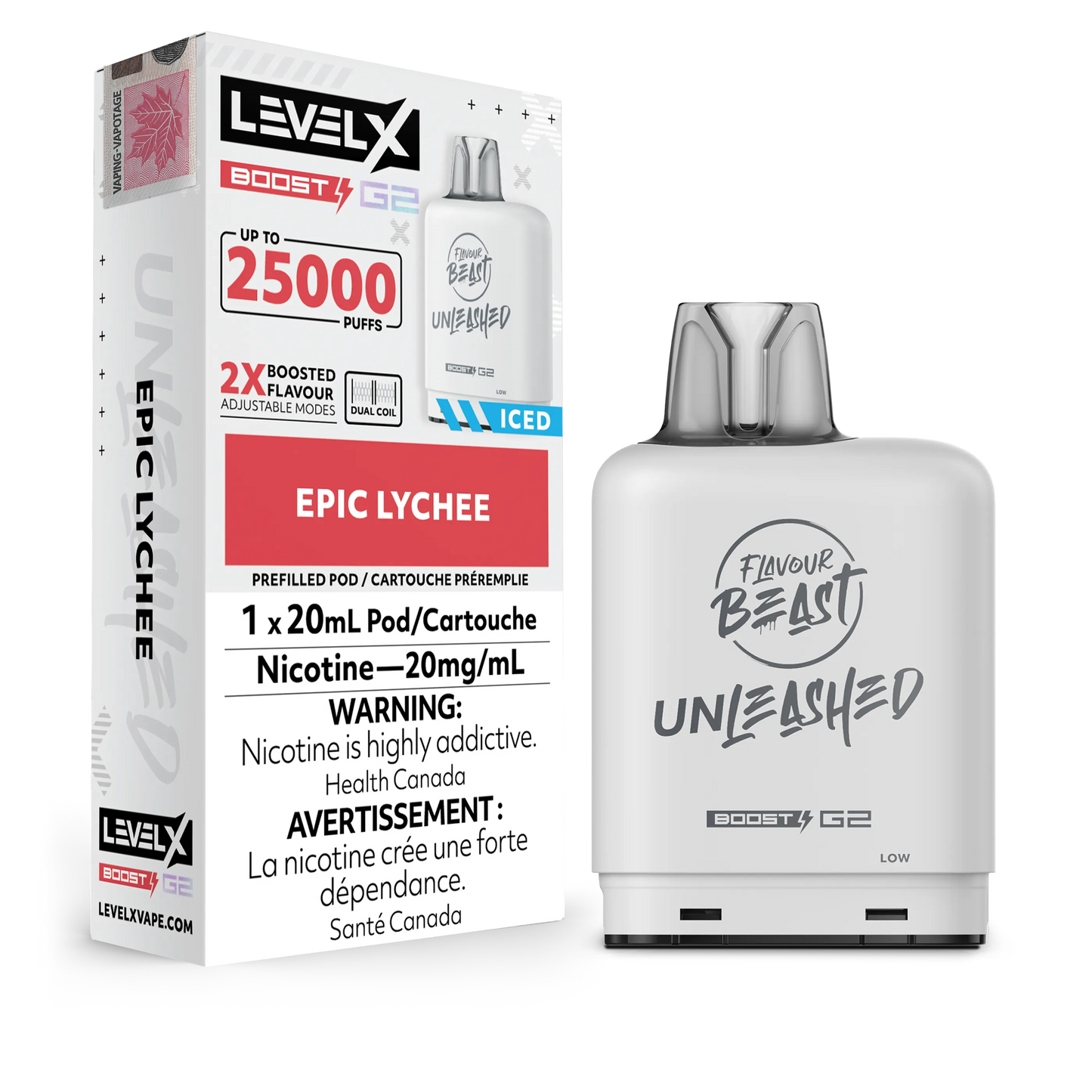 Epic Lychee Flavour Beast Boost G2 Unleashed Pods 25K