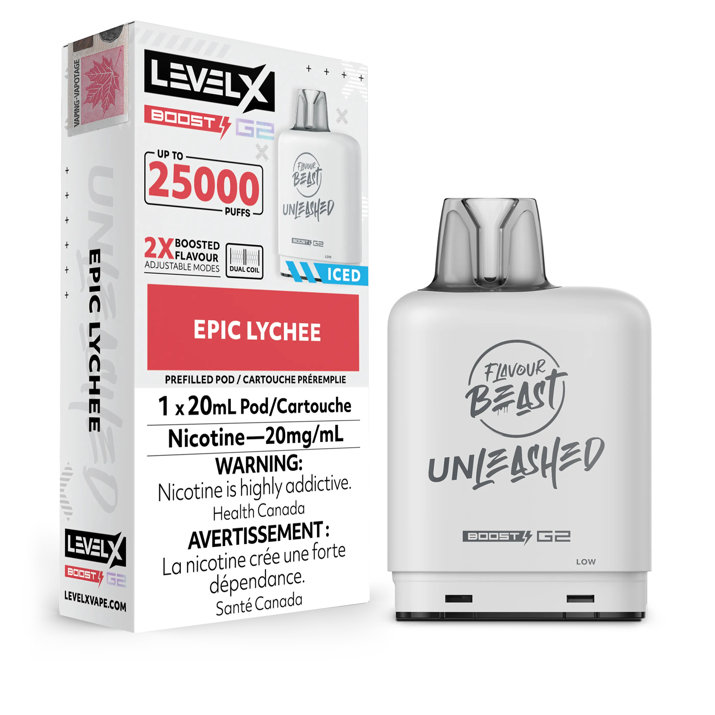 Epic Lychee Flavour Beast Boost G2 Unleashed Pods 25K