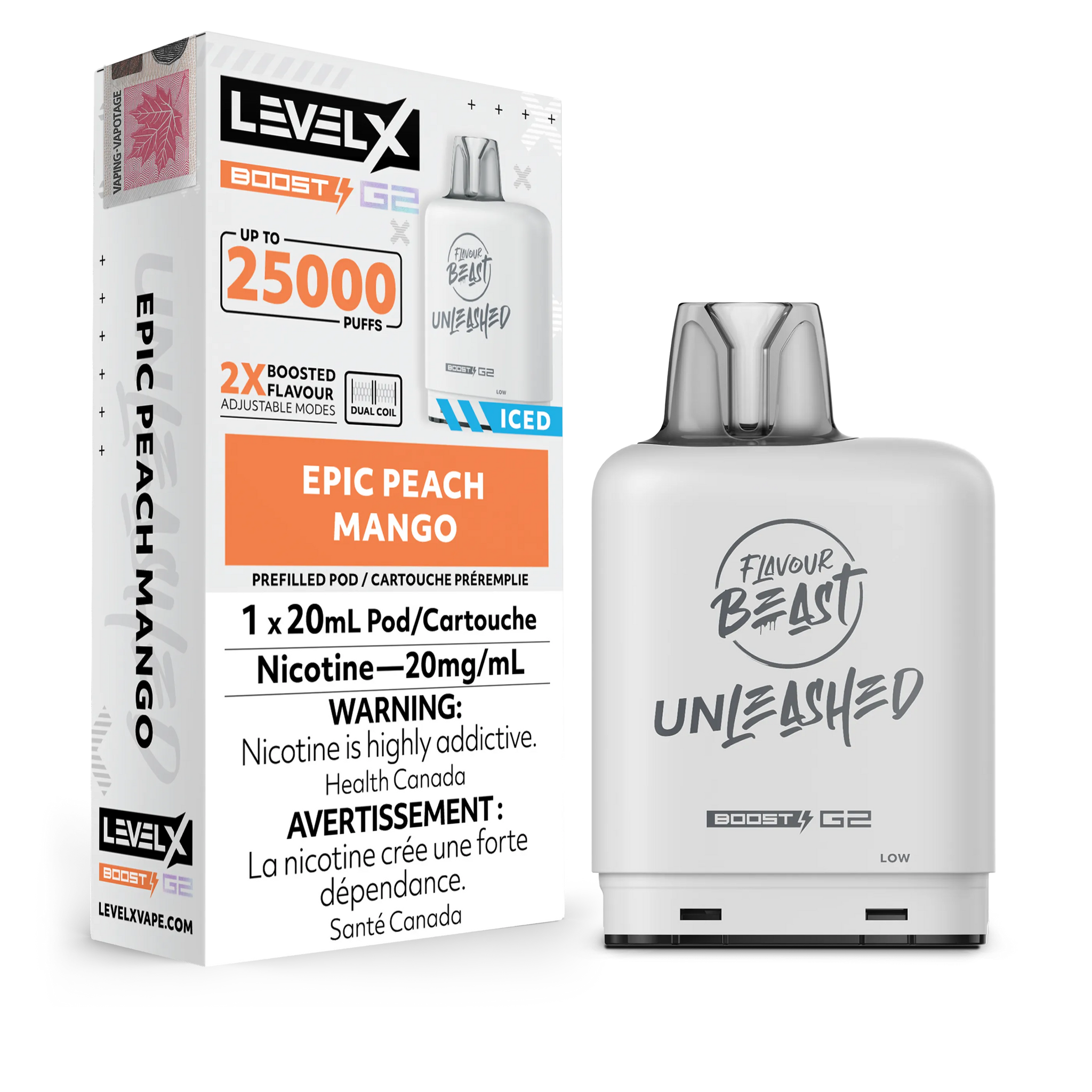Epic Peach Mango Flavour Beast Boost G2 Unleashed Pods 25K
