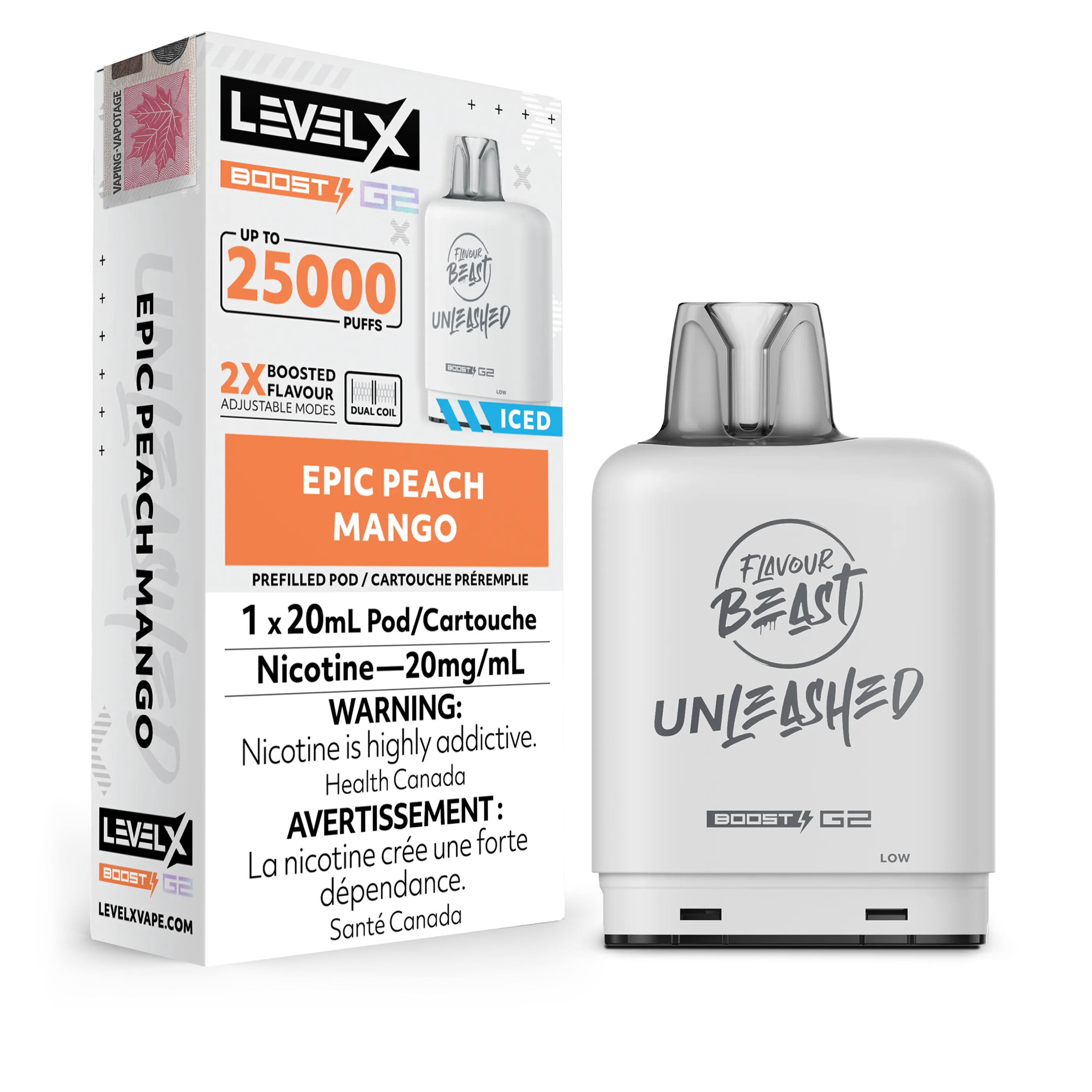 Epic Peach Mango Flavour Beast Boost G2 Unleashed Pods 25K