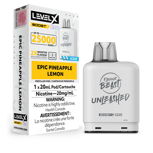 Epic Pineapple Lemon Flavour Beast Boost G2 Unleashed Pods 25K