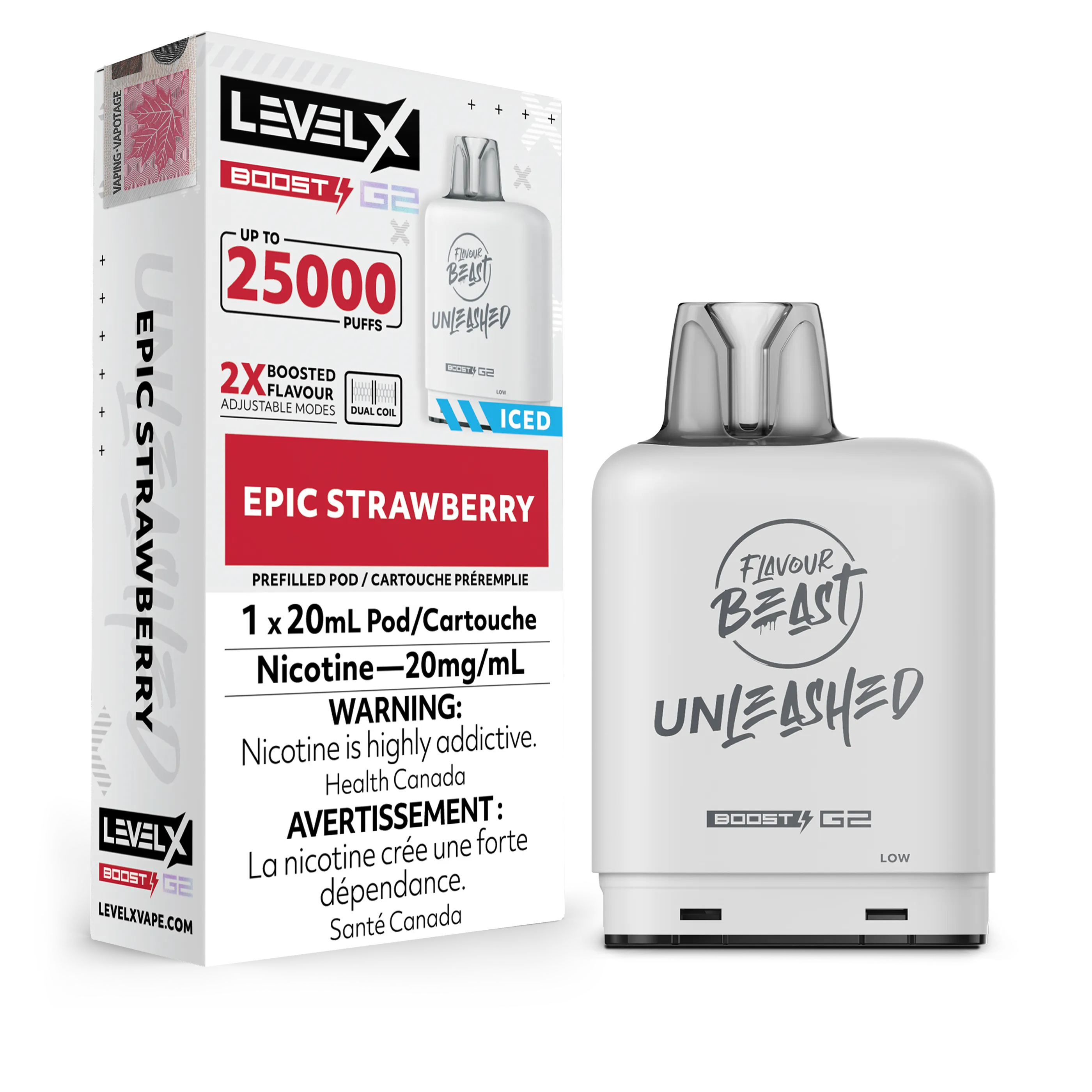 Epic Strawberry Flavour Beast Boost G2 Unleashed Pods 25K