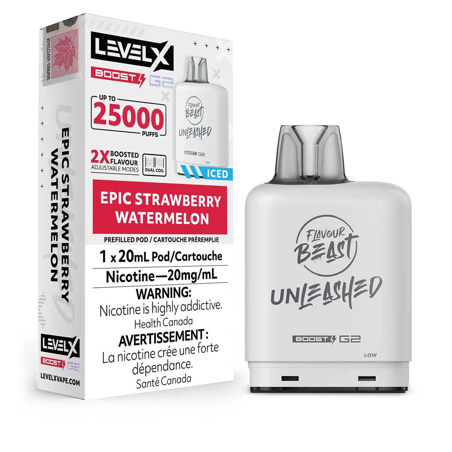 Epic Strawberry Watermelon Flavour Beast Boost G2 Unleashed Pods 25K
