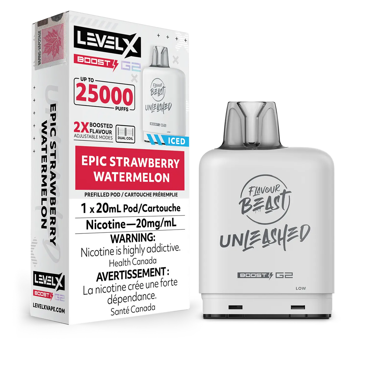 Epic Strawberry Watermelon Flavour Beast Boost G2 Unleashed Pods 25K