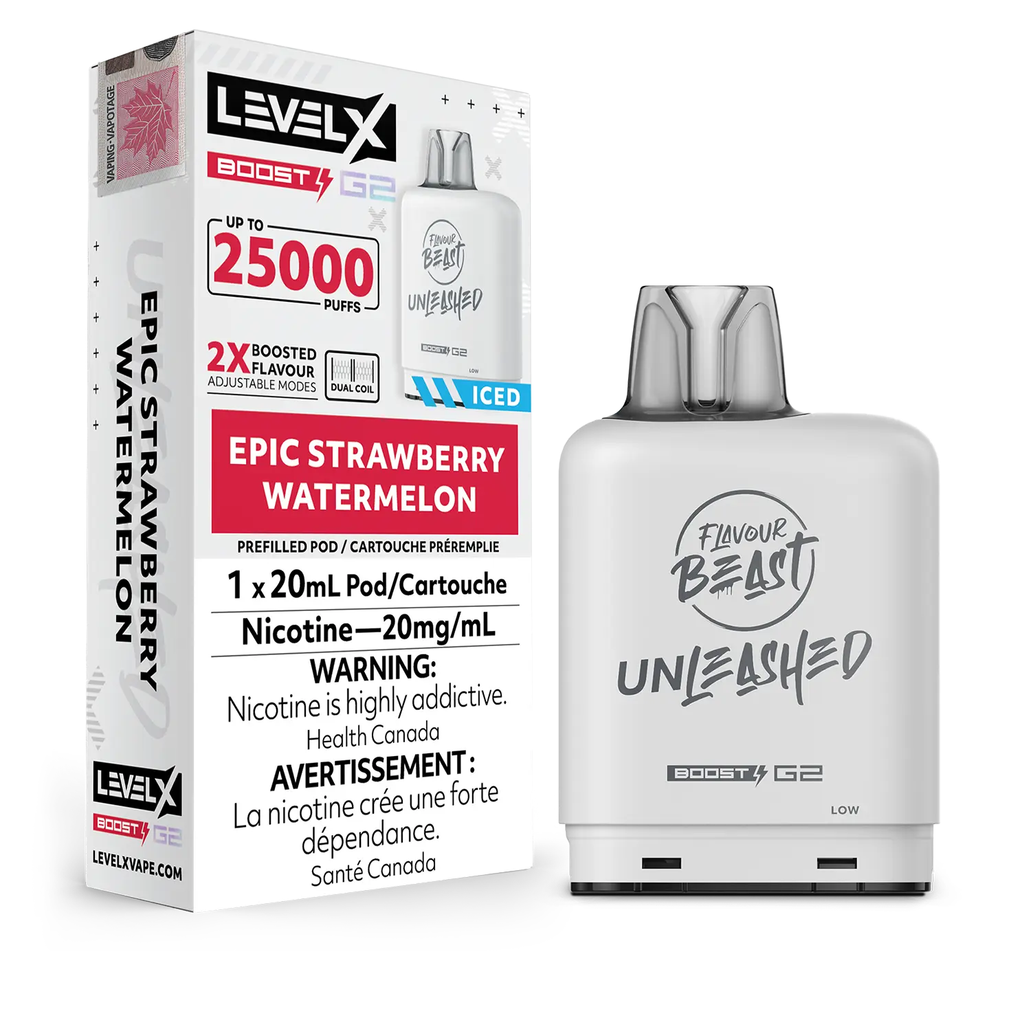 Epic Strawberry Watermelon Flavour Beast Boost G2 Unleashed Pods 25K