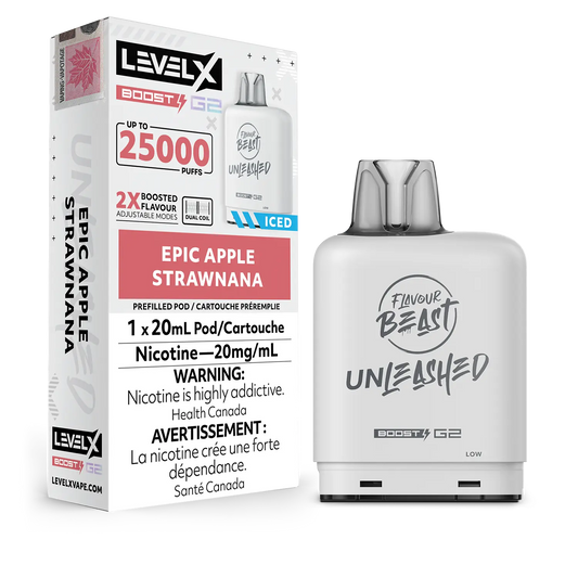 Epic Apple Strawnana Flavour Beast Boost G2 Unleashed Pods 25K