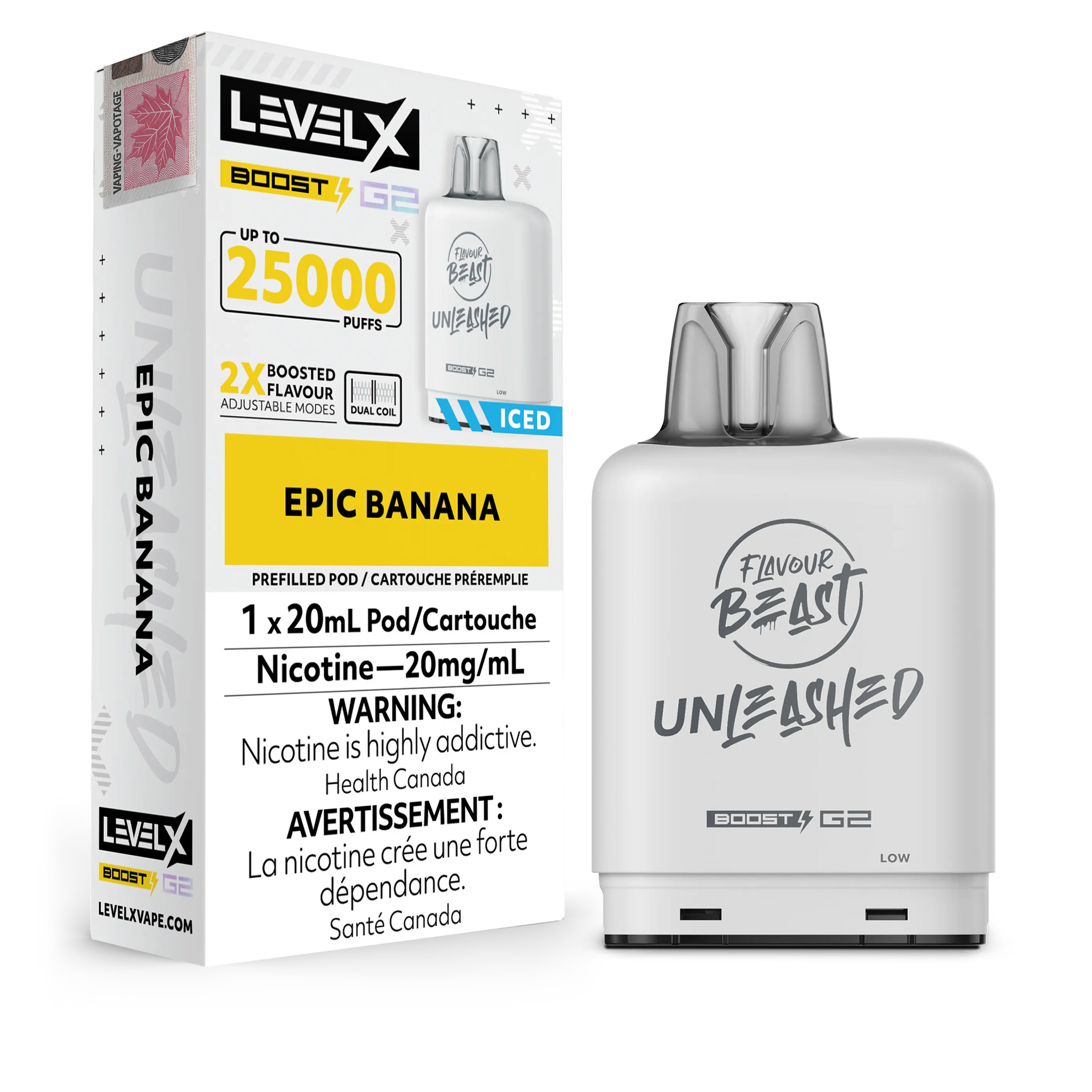 Epic Banana Flavour Beast Boost G2 Unleashed Pods 25K