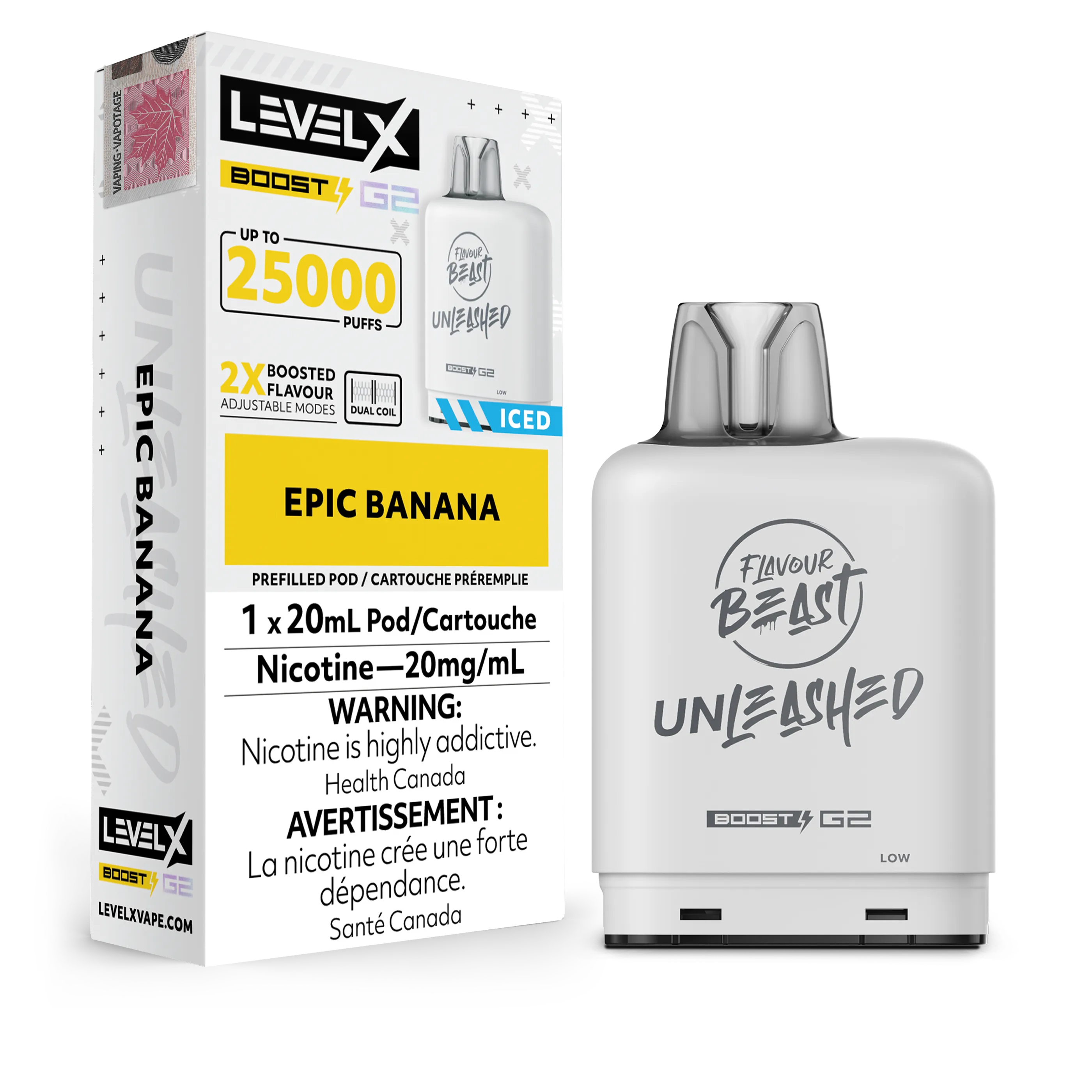 Epic Banana Flavour Beast Boost G2 Unleashed Pods 25K