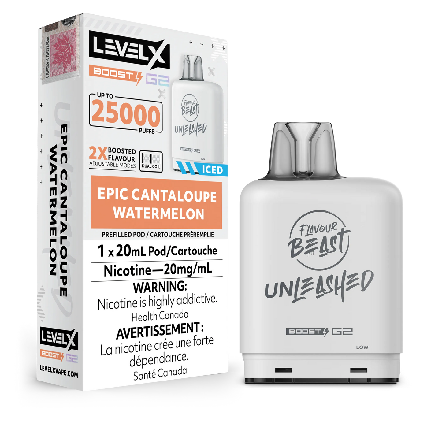 Epic Cantaloupe Watermelon Flavour Beast Boost G2 Unleashed Pods 25K